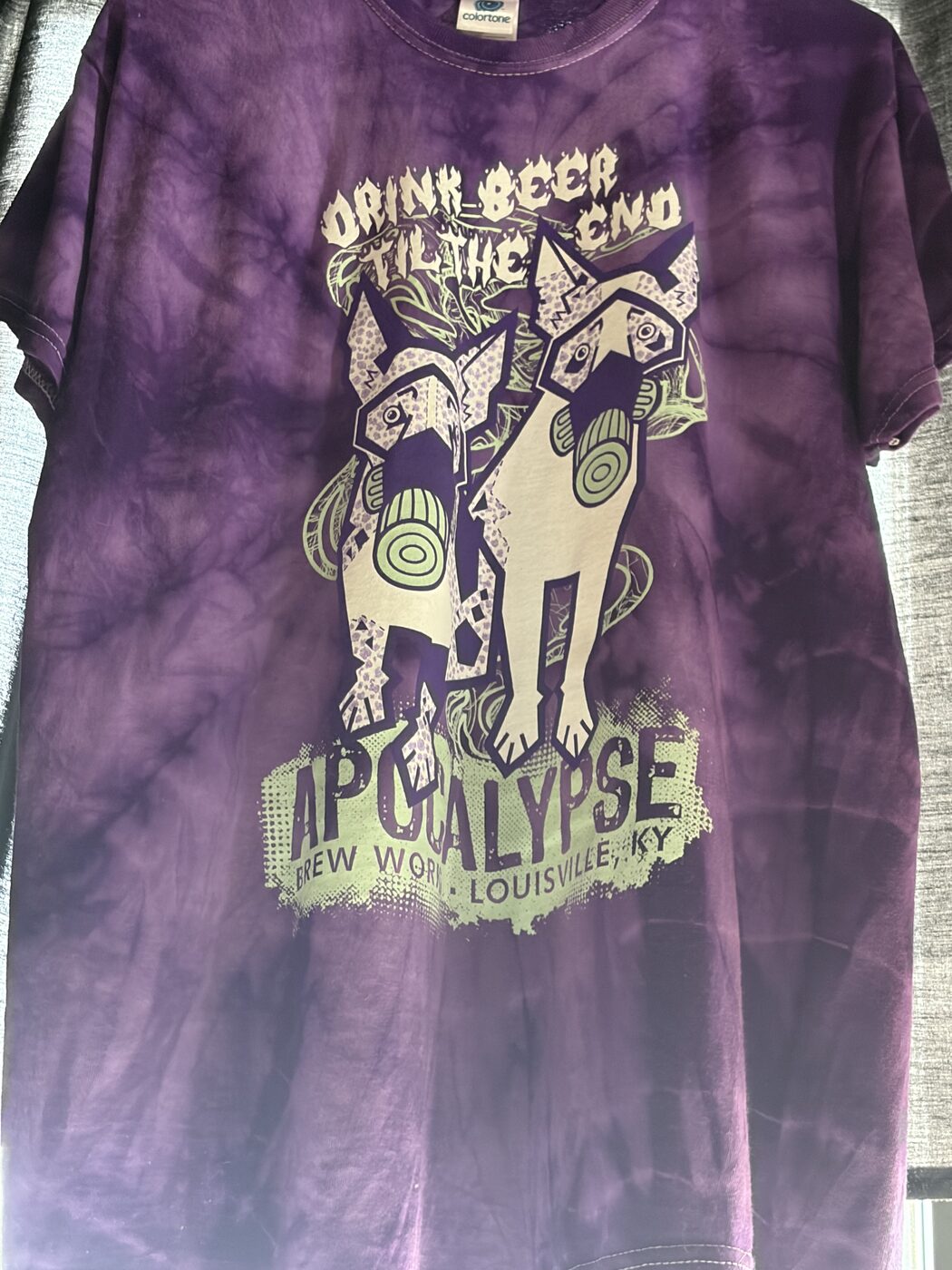 Purple tie-dye tee